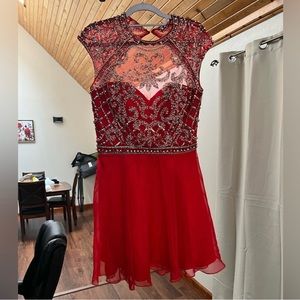 Jovani Red Homecoming or Prom Dress Size 10